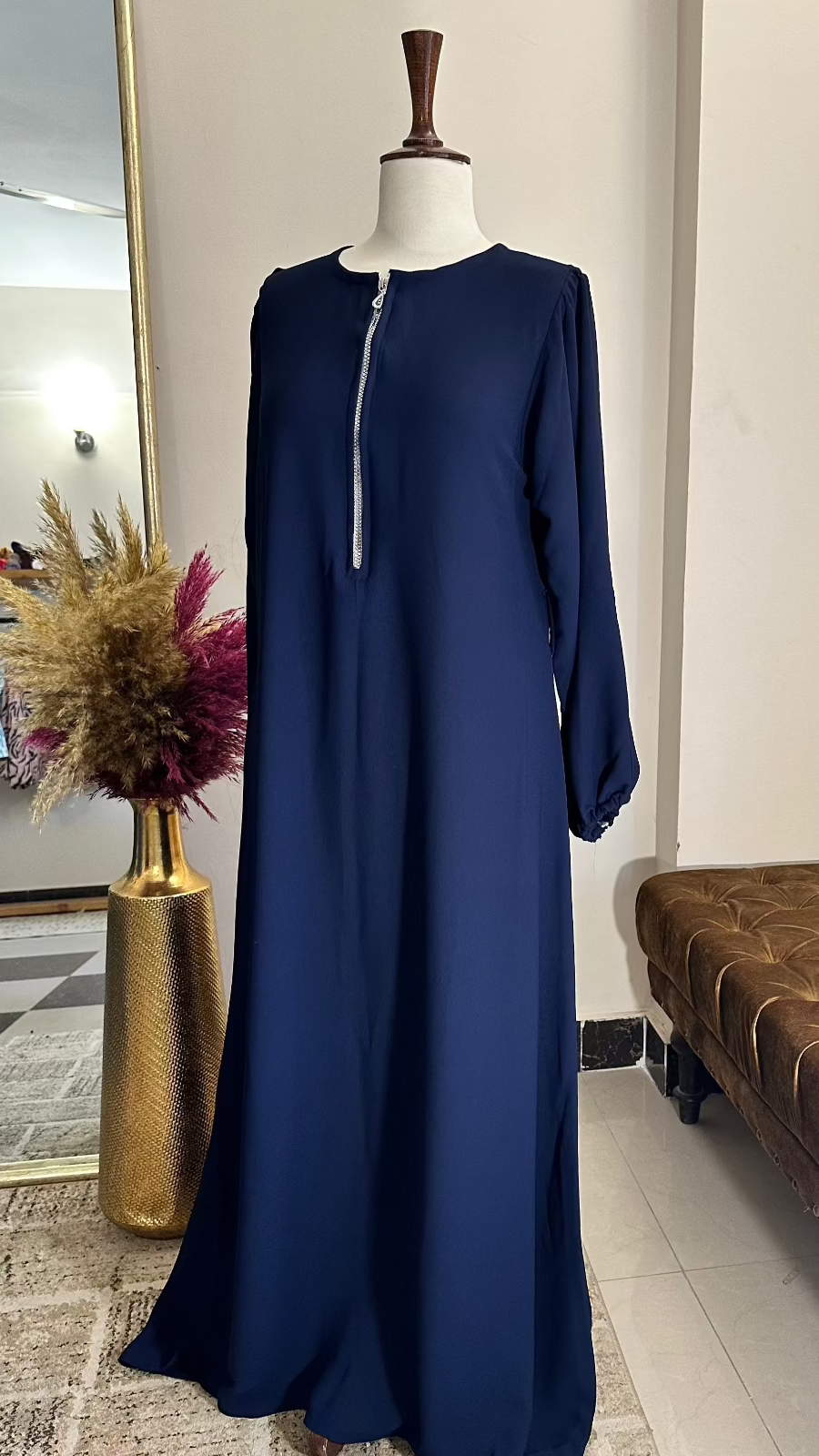 Navyblue Zip Style Abaya