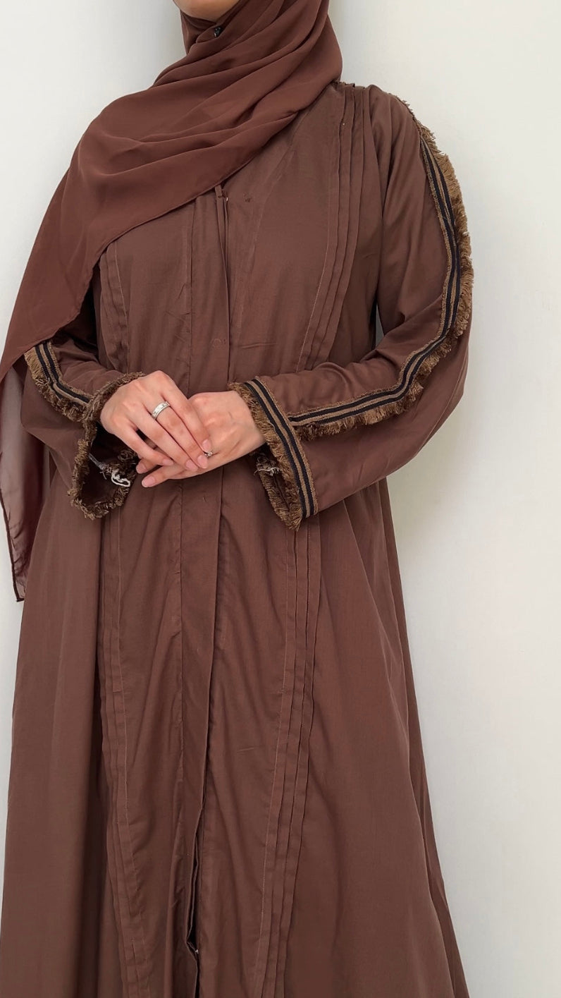Brown Hajj Lawn Abaya