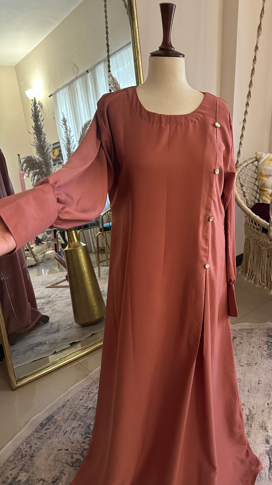 Abaya with Side Tuck! (pink)
