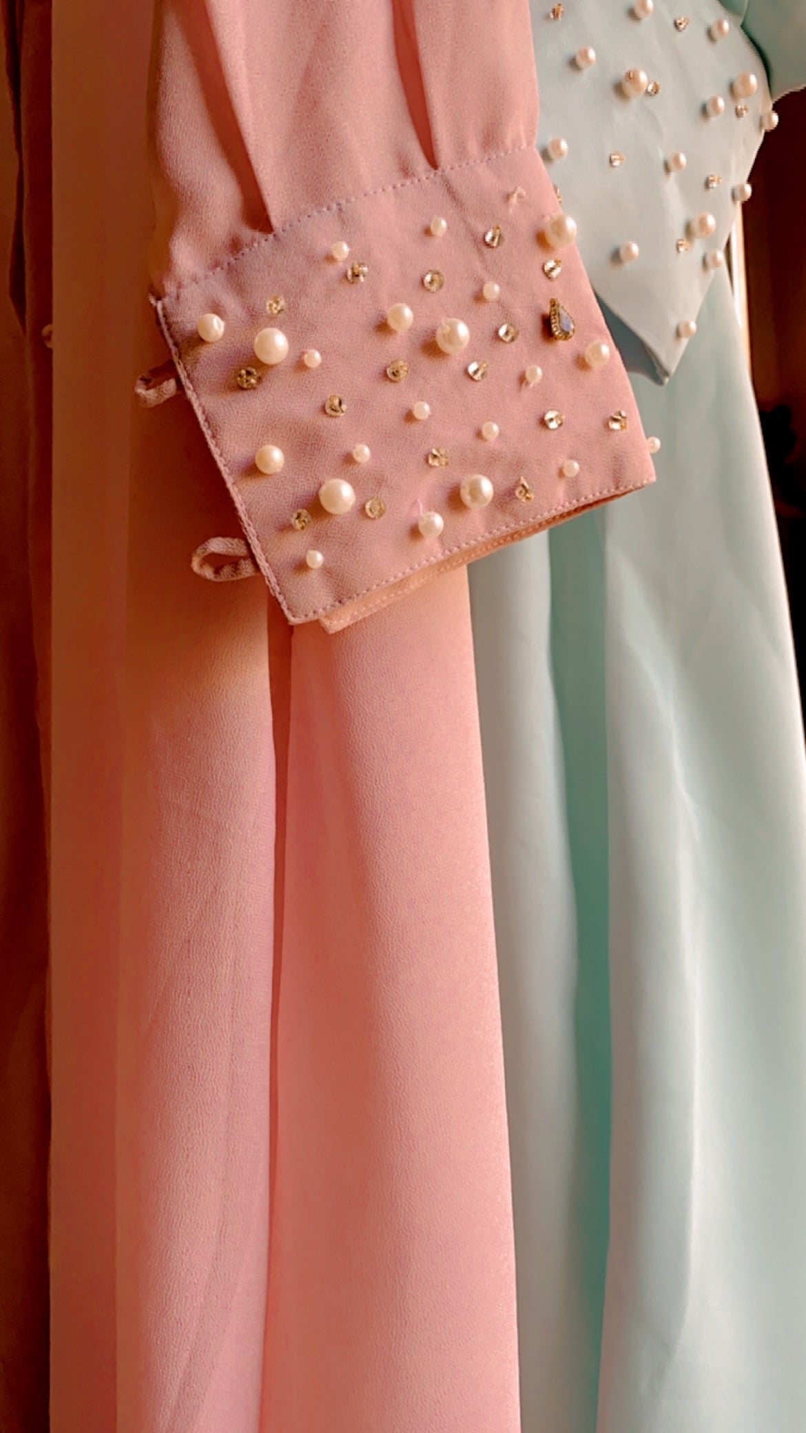 Frock Style Abaya with cuff work
