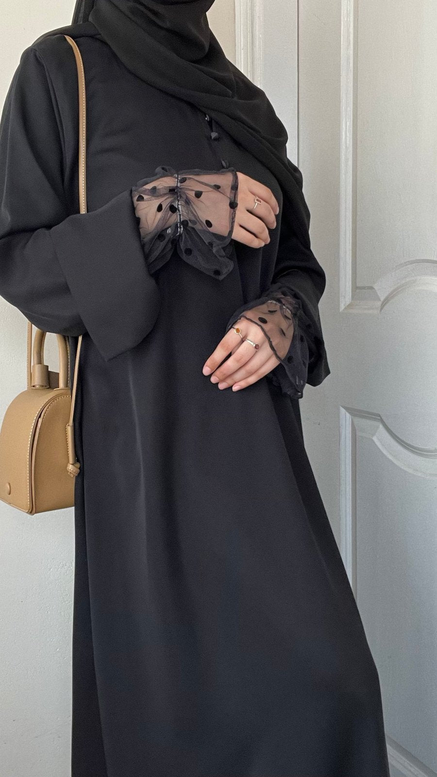 Net Sleeves Abaya