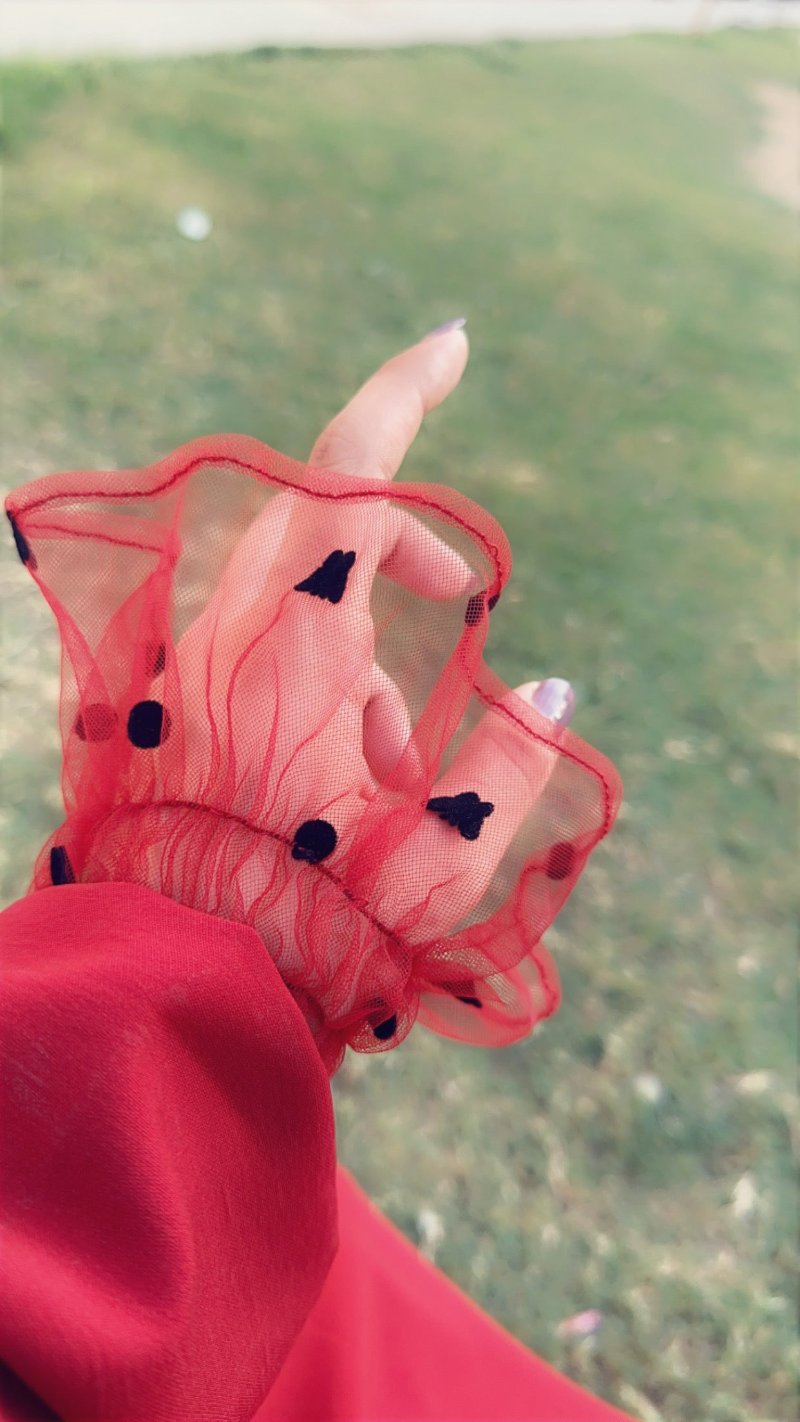 Net Sleeves Abaya