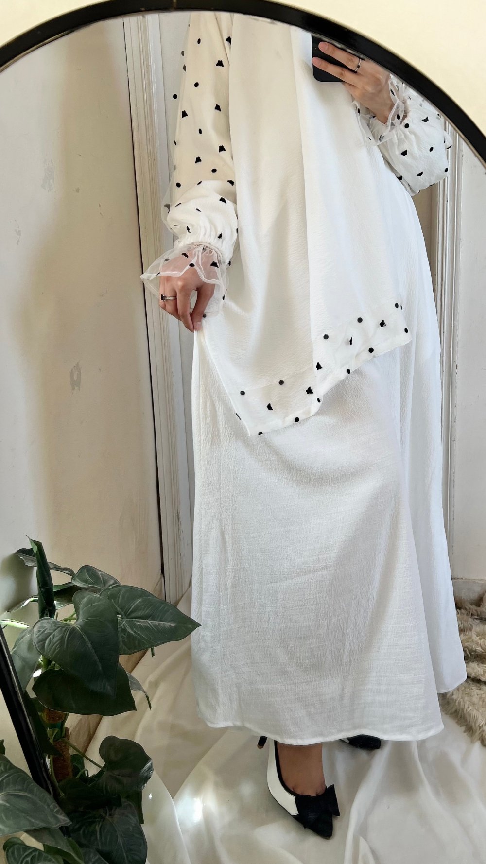 Black Puff Sleeves Abaya