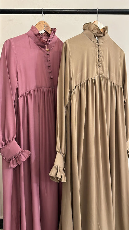 Cuff Frill Sleeves Abaya