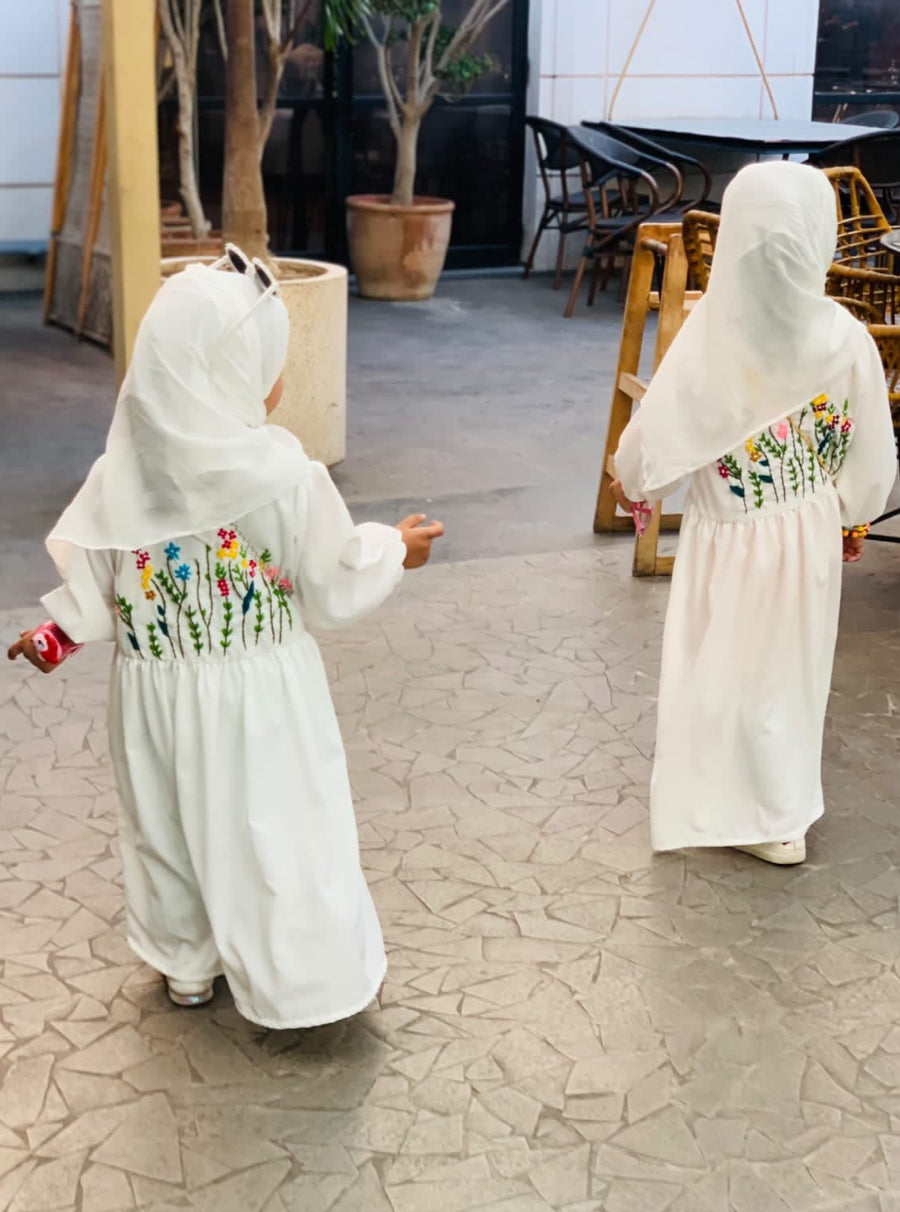 Floral Handwork Abaya for Little One