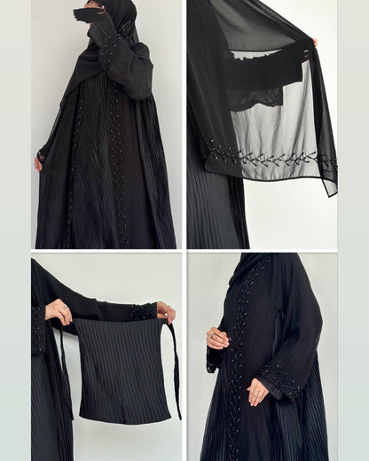Pearl Black Abaya