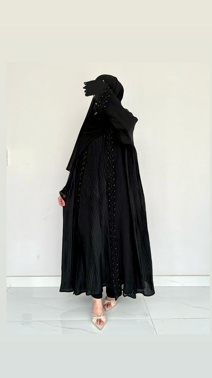 Pearl Black Abaya