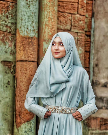 Coat Style Abaya with cuff work