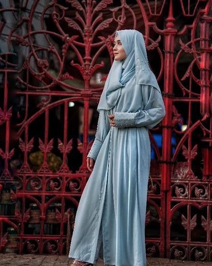 Frock Style Abaya with cuff work