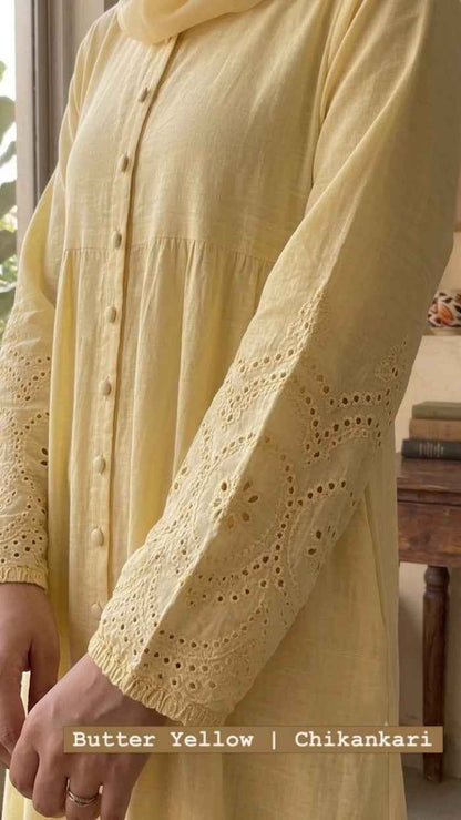 Butter Yellow | Chikankari