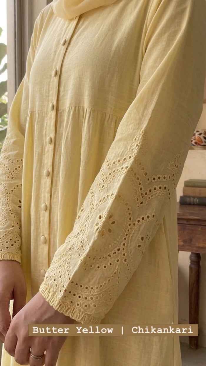 Butter Yellow | Chikankari