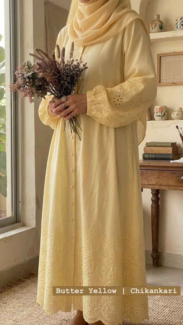 Butter Yellow | Chikankari