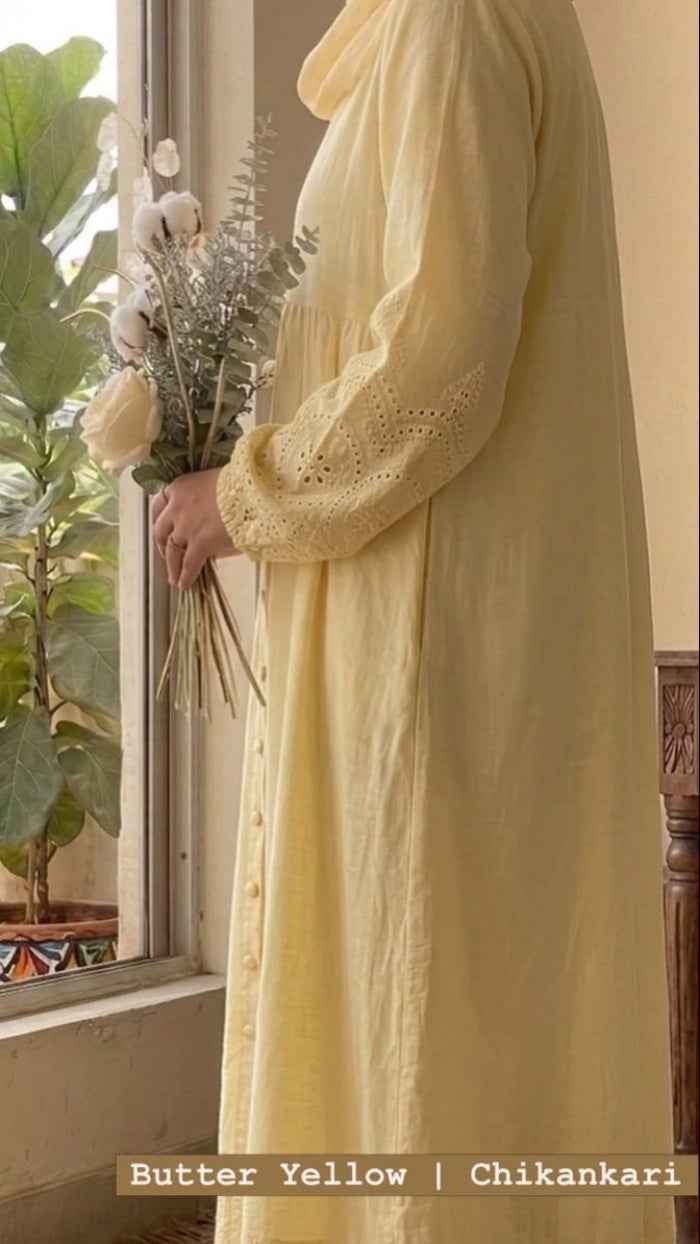 Butter Yellow | Chikankari