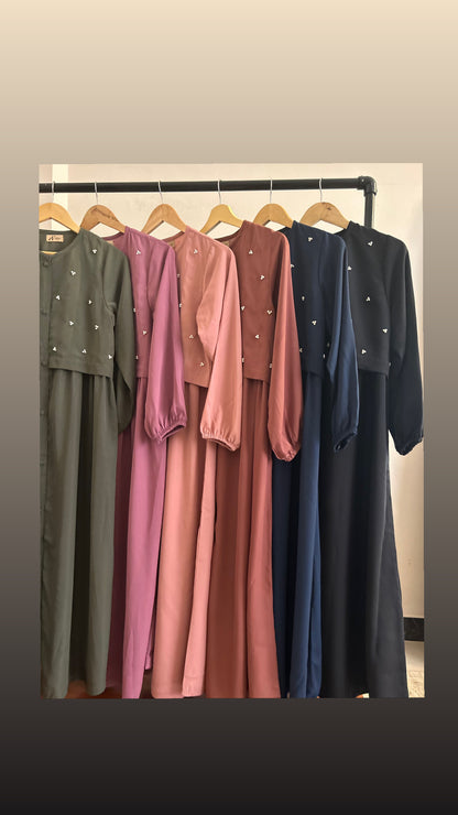 Pink- Pearls and front open