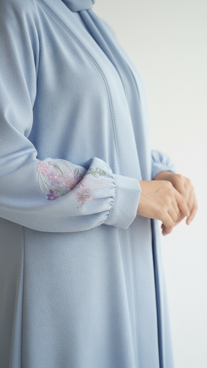 Floral Embroidered Long Coat
