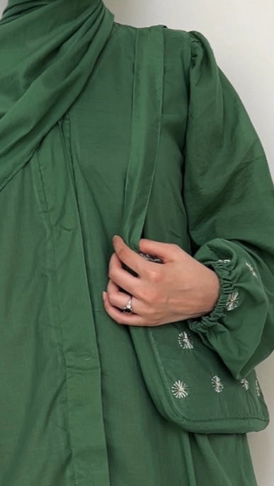 Mint Green Hajj Lawn Abaya