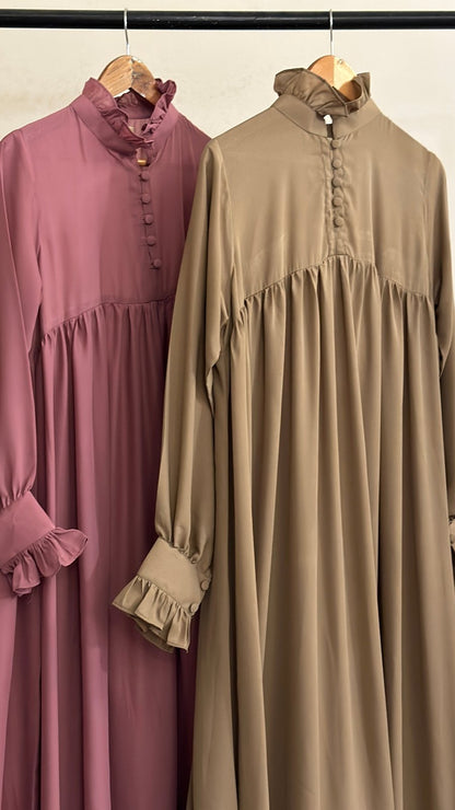 Cuff Frill Sleeves Abaya
