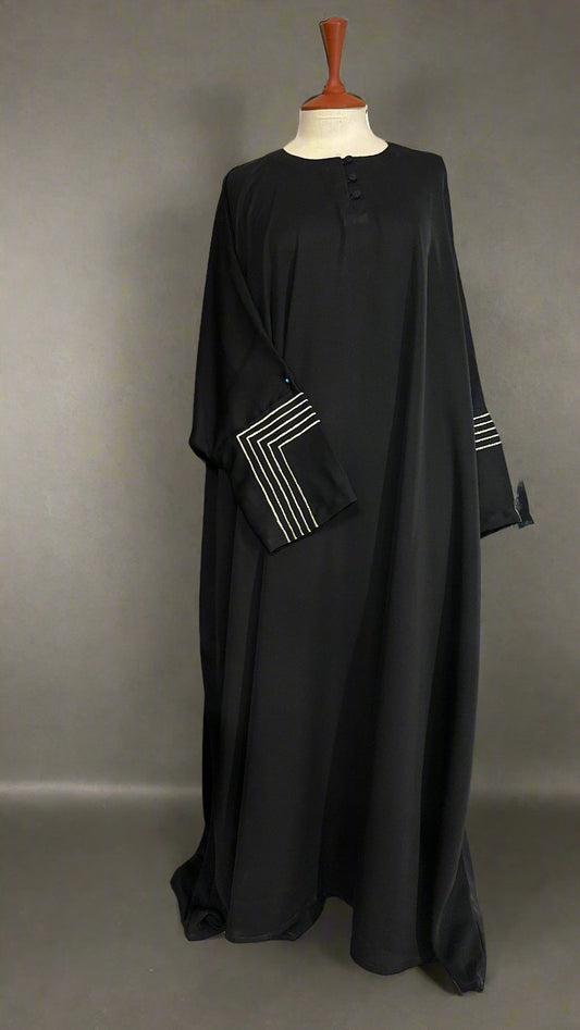 Gold Work Sleeves Abaya