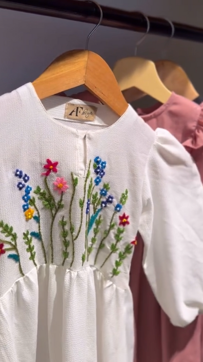 Floral handwork Abaya for Little One