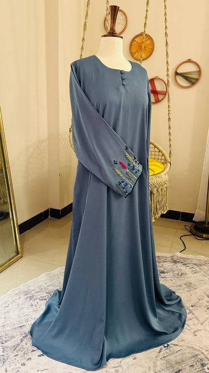 Autumn Flower Sleeves Abaya (color of the season)