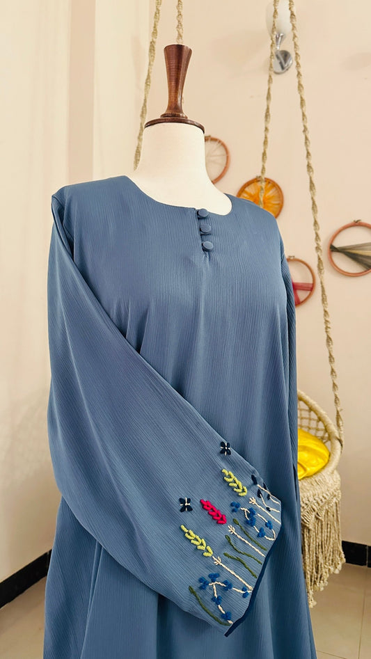 Autumn Flower Sleeves Abaya (color of the season)