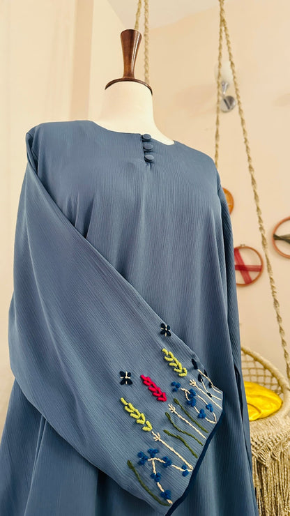 Autumn Flower Sleeves Abaya (color of the season)