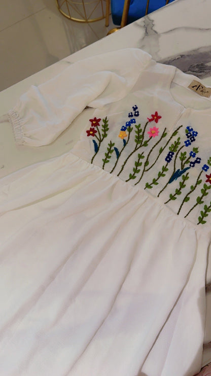 Floral handwork Abaya for Little One