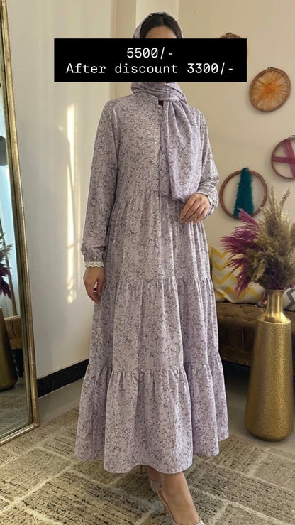Floral Printed Abaya