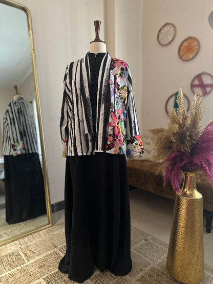 Multi Printed Half Coat