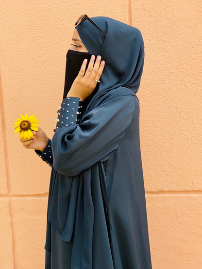 Frock Style Abaya with cuff work