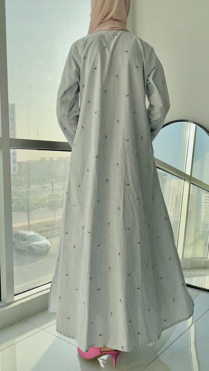 Autumn Flower Sleeves Abaya