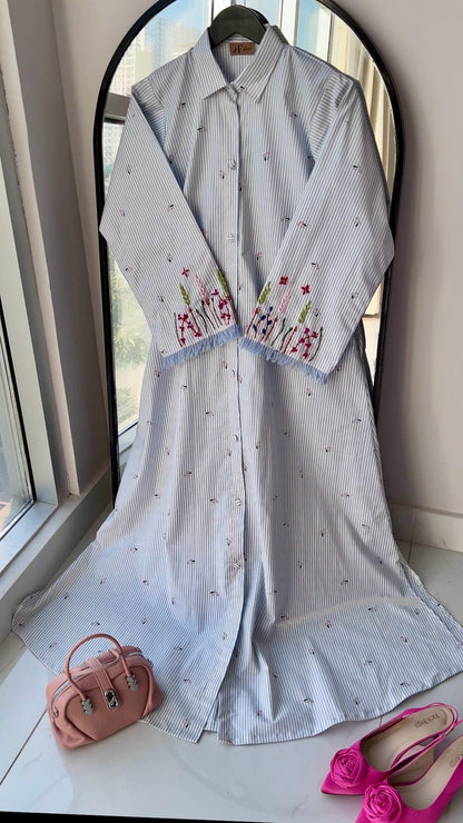 Autumn Flower Sleeves Abaya