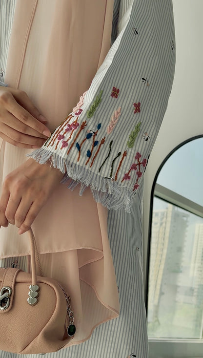 Autumn Flower Sleeves Abaya