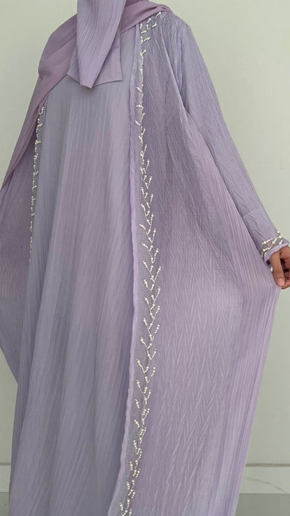 Lilac Pearl Luxury Abaya