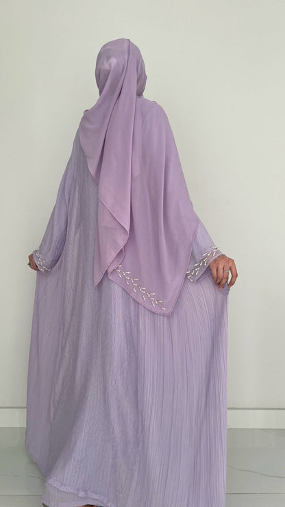 Lilac Pearl Luxury Abaya