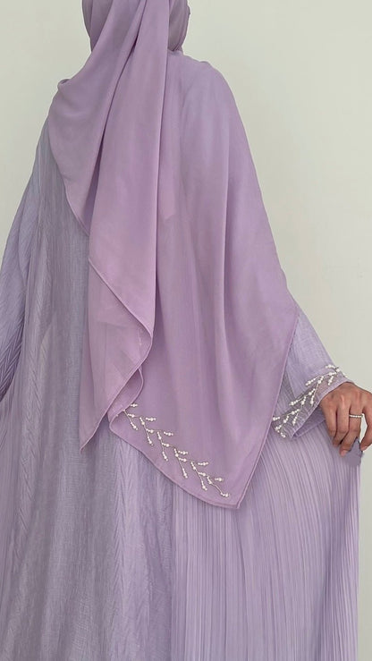Lilac Pearl Luxury Abaya