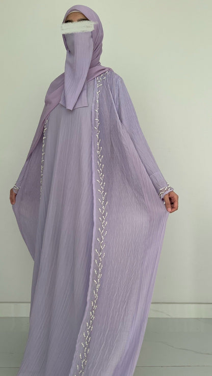 Lilac Pearl Luxury Abaya