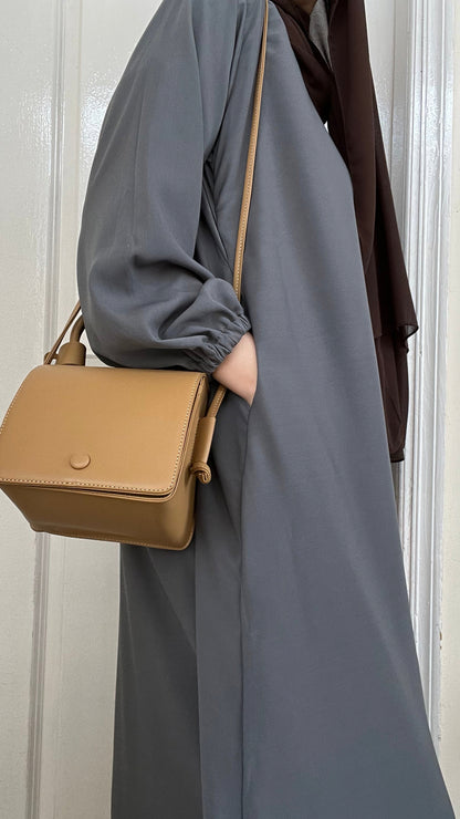 Grey Zip Style Abaya