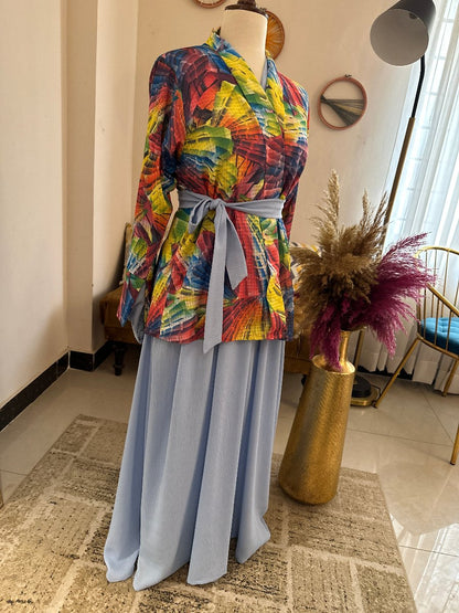 Multi Printed Half Coat