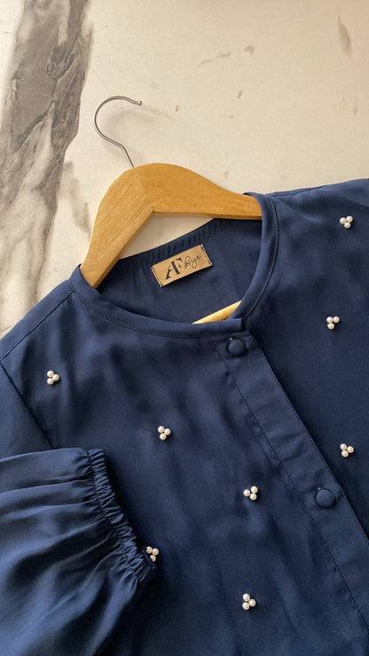 Pink- Pearls and front open