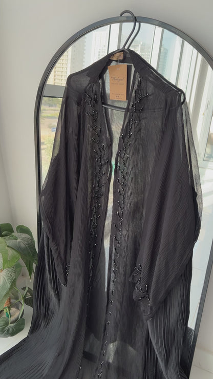 Pearl Black Abaya
