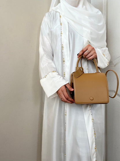 Kimono with tissue and stone work