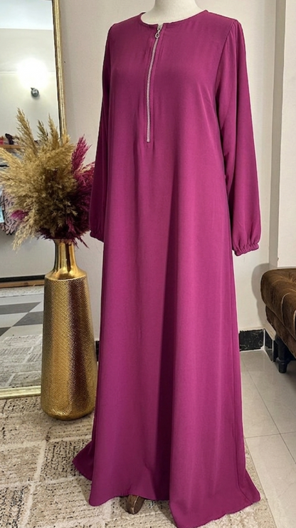 Zip Style Lawn Abaya